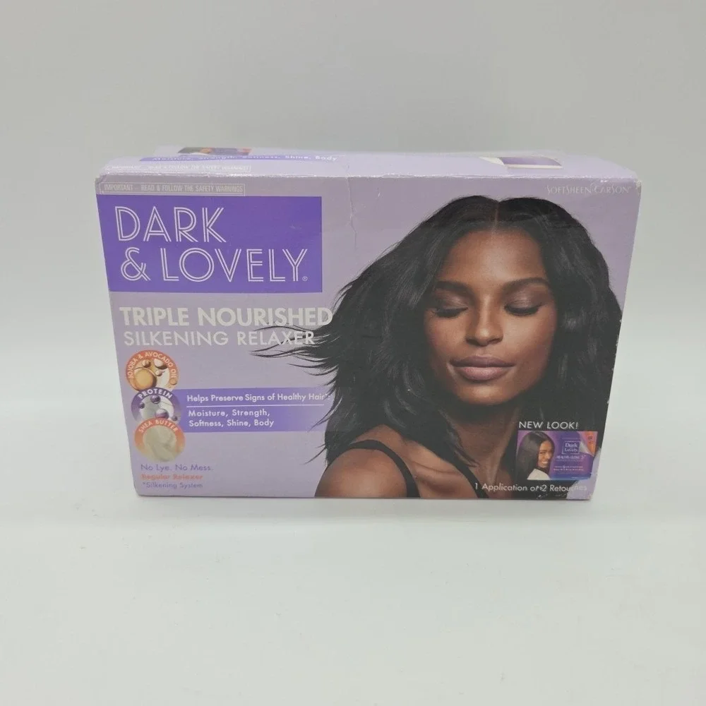 NEW Lot Of 2 SoftSheen Carson Dark & Lovely No-Lye Silkening Relaxer Kit REGULAR